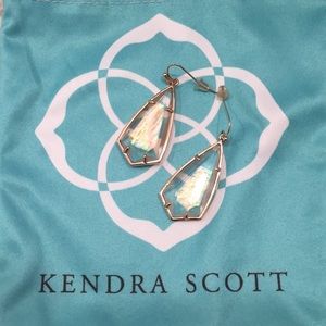 Kendra Scott Carla rose gold/brown pearl earrings